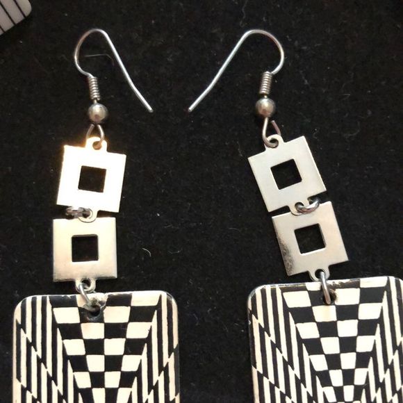 Vintage 70 earrings and necklace set - Picture 5 of 11